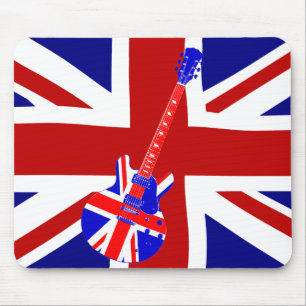 Mousepad Arte britânica 2 da guitarra de Union Jack
