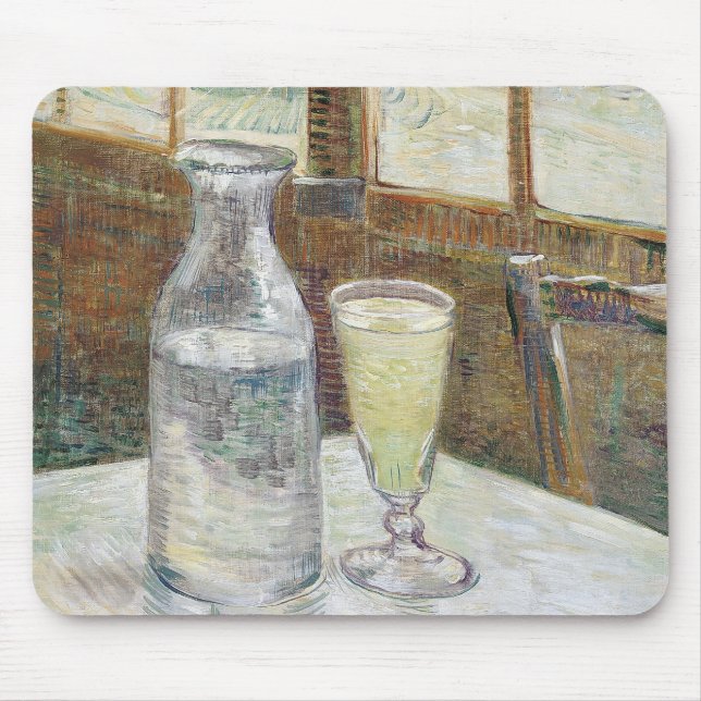 Mousepad Arte Clássica de Van Gogh Café Absinto Paris (Frente)