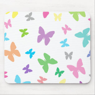 Mousepad Arte colorida à borboleta