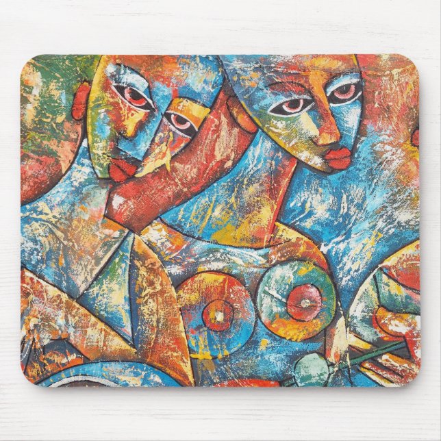 Mousepad Arte Colorida de Grafite (Frente)