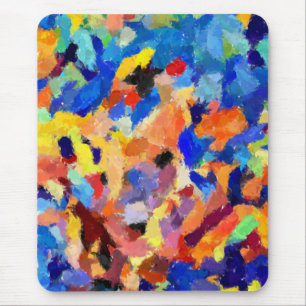 Mousepad Arte colorida de pintura Abstrato