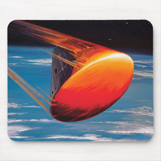 Mousepad Arte da cápsula espacial do módulo de comando Apol (Frente)
