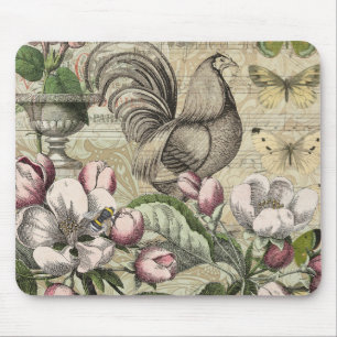 Mousepad Arte da Flor do Jardim Rooster