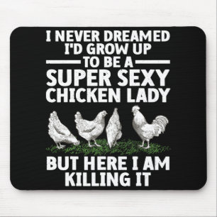 Mousepad Arte da Galinha Legal para Mulheres Mãe Galinha Re