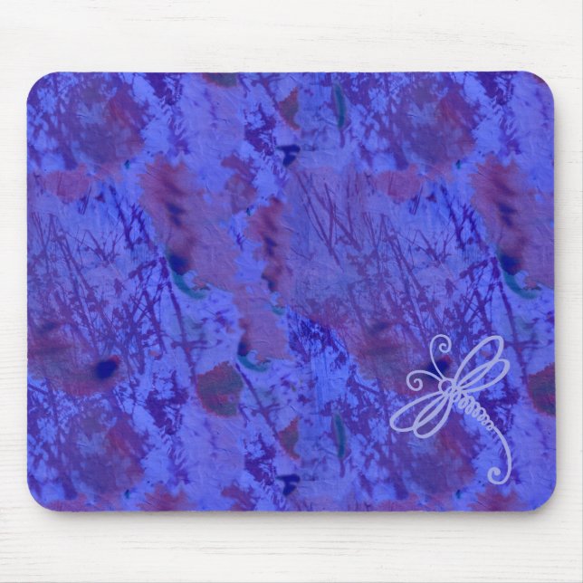 Mousepad Arte da Libélula com Toque de Azul (Frente)