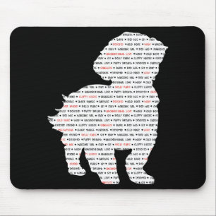 Mousepad Arte da palavra de Shih Tzu