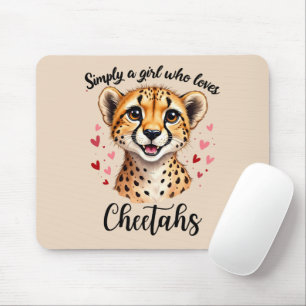 Mousepad Arte da Vida Selvagem de Chita Cuta Lover com Acen