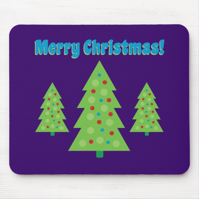 Mousepad Arte de Árvore de Natal Moderna (Frente)