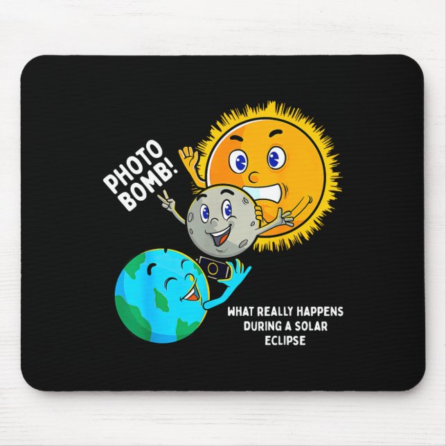 Mousepad Arte de Astronomia de Eclipse Solar Total (Frente)