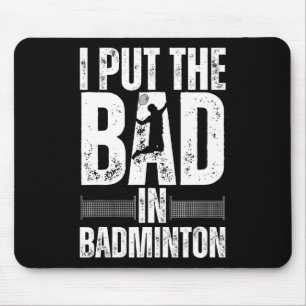 Mousepad Arte De Badminton Engraçada Para Homens Mulheres V