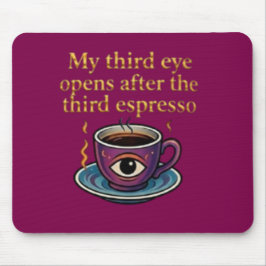 Mousepad Arte de Café Místico Moderno Minha coleção do terc