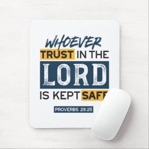 Mousepad Arte de Citação Bíblica - Provérbios 29:25 Confie