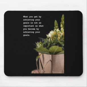Mousepad Arte de Citação Inspirativa de Viagem Transformado