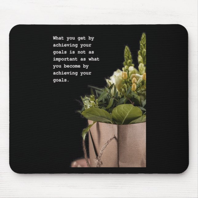 Mousepad Arte de Citação Inspirativa de Viagem Transformado (Frente)