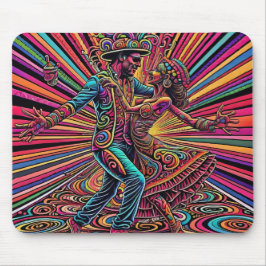Mousepad Arte de Dança Tango Salsa Psicodélico