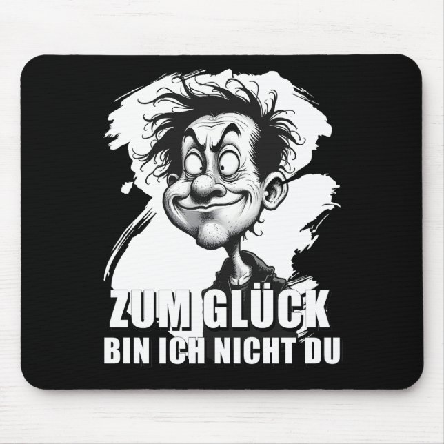 Mousepad Arte de desenho animado com citação "Graças a Deus (Frente)