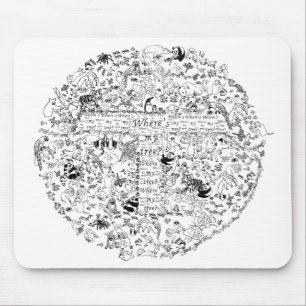 Mousepad Arte de Desenho de Direitos de Animais do Planeta