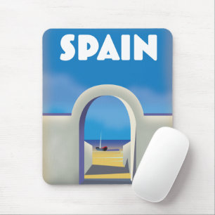 Mousepad Arte de férias retrô na Espanha