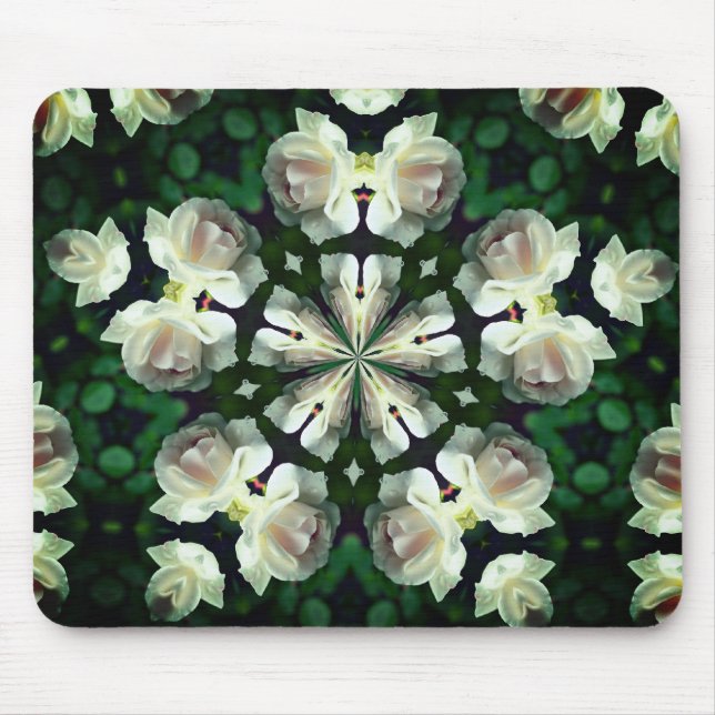 Mousepad Arte de Flor Abstrato (Frente)