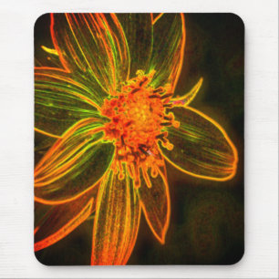 Mousepad Arte de Flor Abstrato