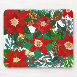 Mousepad Arte de Folha de Natal