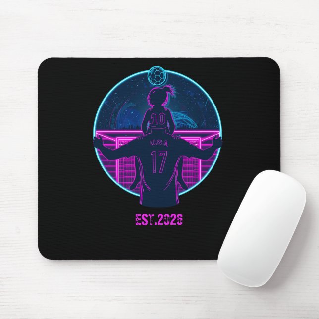 Mousepad Arte de Futebol Personalizada de Papai da Menina (Com mouse)