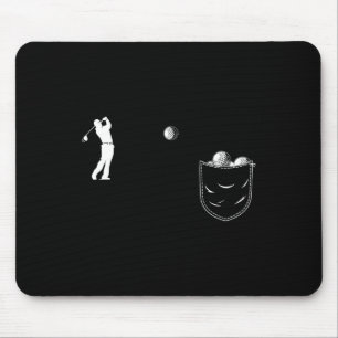 Mousepad Arte de Golfista Engraçado Golfe no Bolso Golfe En