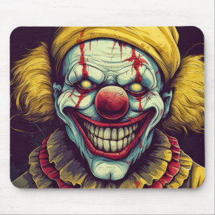 Mousepad Arte de Ilustração do Palhaço de Carnaval Sinister