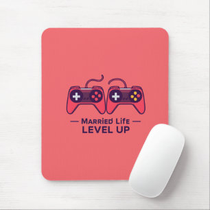 Mousepad Arte de Jogo de Nível de Vida Casado