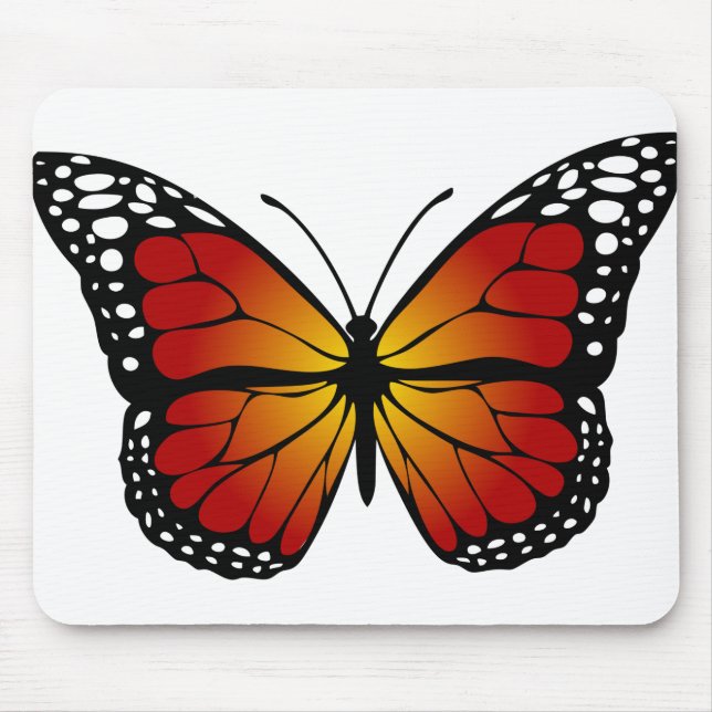 Mousepad Arte de Linha Artística de Abstrato de Borboleta M (Frente)