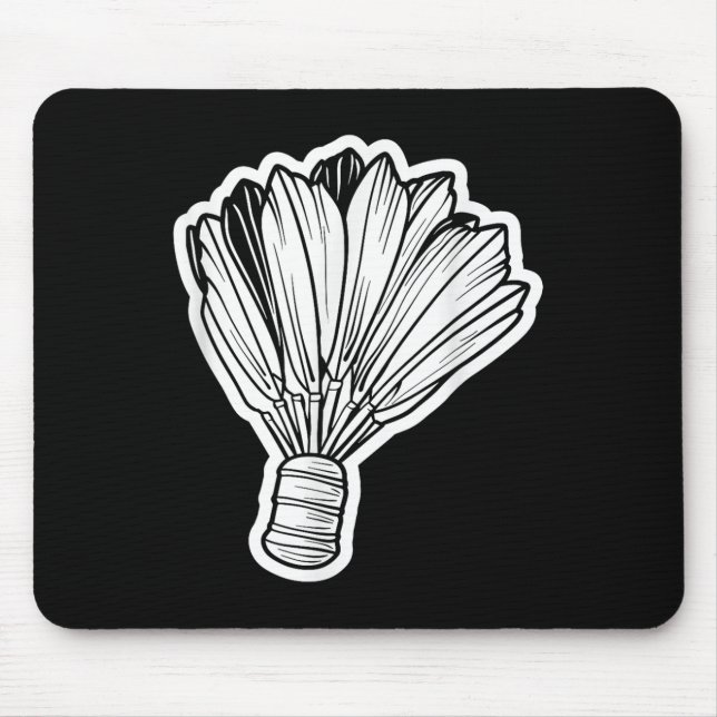 Mousepad Arte de Linha de Embalagem de Badminton (Frente)