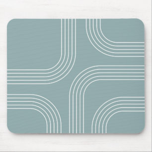 Mousepad arte de linha do estilo do Meio século abstrato