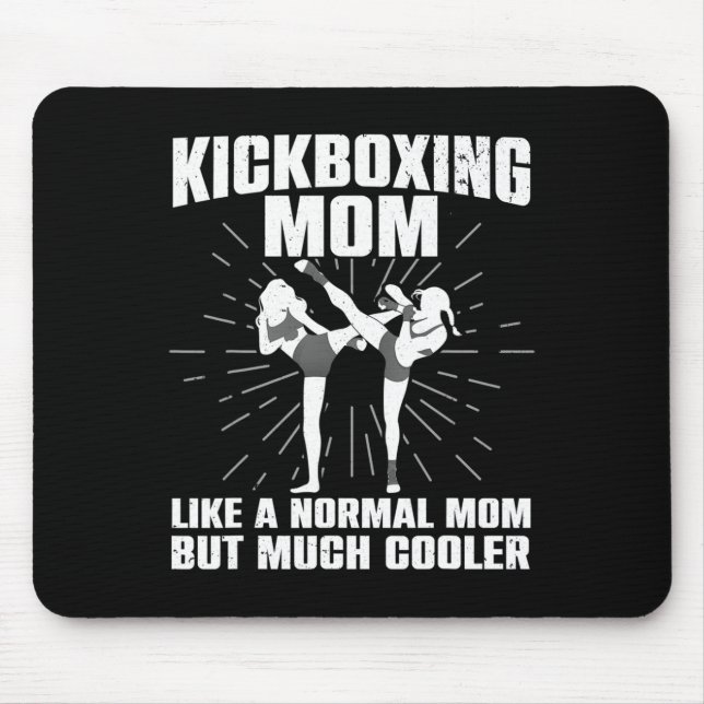 Mousepad Arte de Mãe Kickboxing Para Mãe Mulheres Kickboxer (Frente)