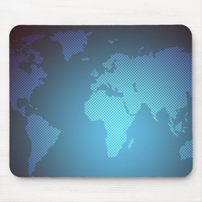 Mousepad Arte de Mapa Mundial Gradiente de Ponto Digital (Frente)