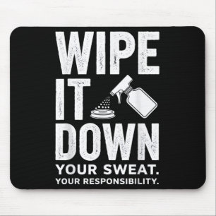 Mousepad Arte de Motivação de Fitness Limpe Tudo