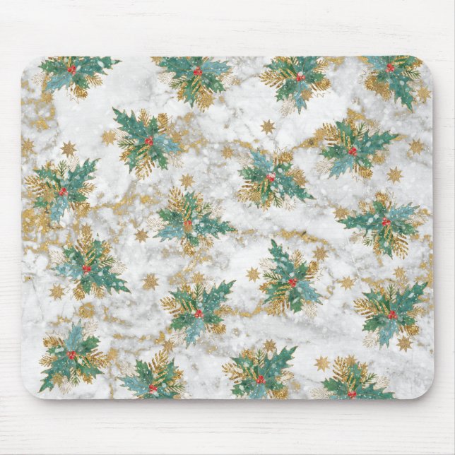 Mousepad Arte de Natal abstrato (Frente)