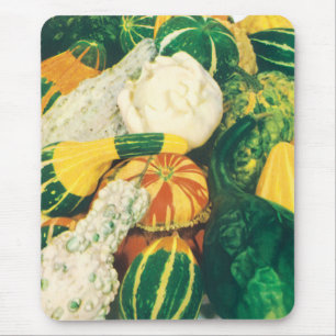Mousepad Arte de Pacote de Sementes Antigas, Abóboras Varia