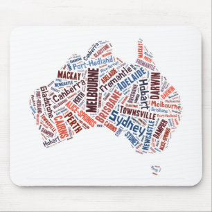 Mousepad Arte de Palavras Austrália