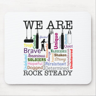 Mousepad Arte de Palavras Boxe Feminino Rock Steady