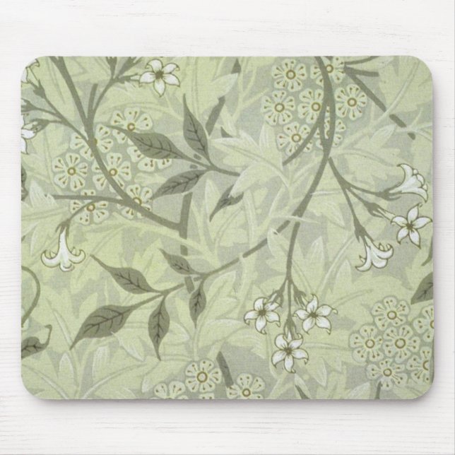 Mousepad Arte de Papel de Parede Flor de Jasmim de William  (Frente)