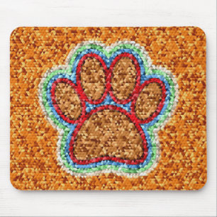 Mousepad Arte de Pata de Cães com Poli Baixa