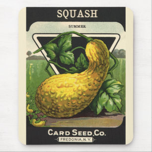 Mousepad Arte de rótulo de pacote de sementes vintage Abobr