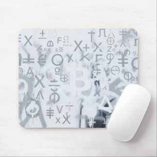 Mousepad Arte de Rua Bitcoin (Pintura Branca No. 5)