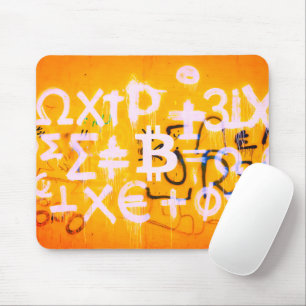 Mousepad Arte de Rua Bitcoin (Pintura Laranja Nº 5)