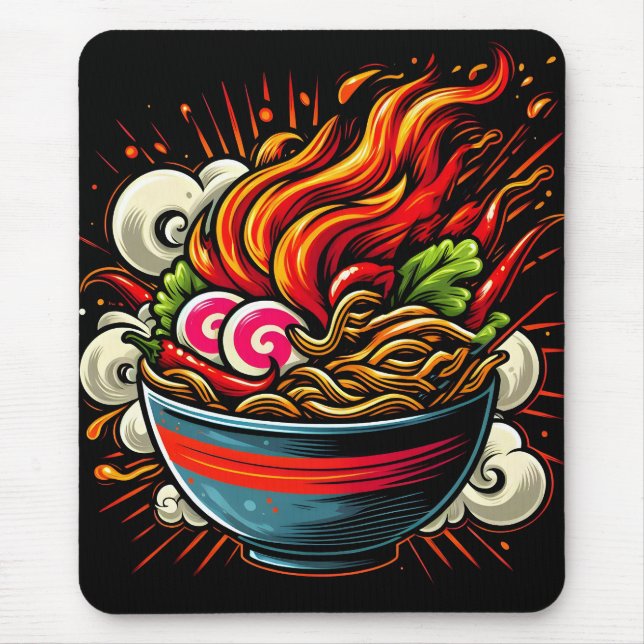 Mousepad Arte de Rua de Ramen Japonês Apimentado (Frente)