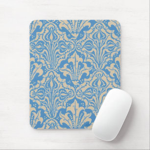 Mousepad Arte de Semente e Flor Azul Vintage de Walter Cran