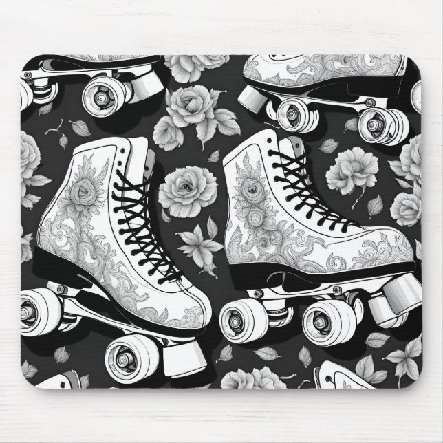 Mousepad Arte de Skates do cilindro clássico (Frente)