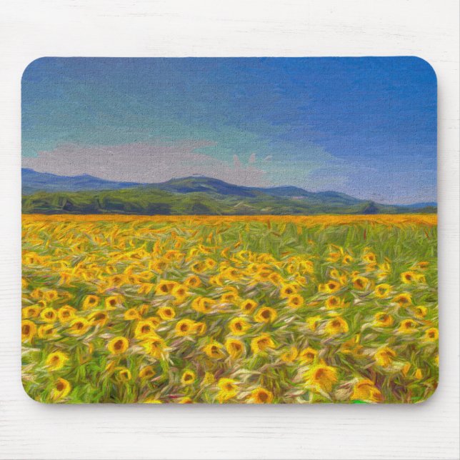Mousepad Arte de Sonhos de Girassol (Frente)
