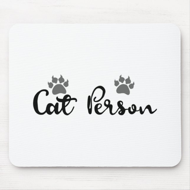 Mousepad Arte de Tipografia de Cat Person (Frente)
