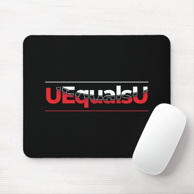 Mousepad Arte de Tipografia Indetectável do VIH UEqualsU (Com mouse)